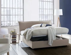 Letto matrimoniale contenitore tortora 175x205cm classico - Amilcare