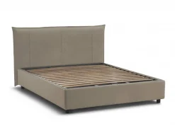 Letto matrimoniale contenitore tortora 175x205cm imbottito - Nessuna