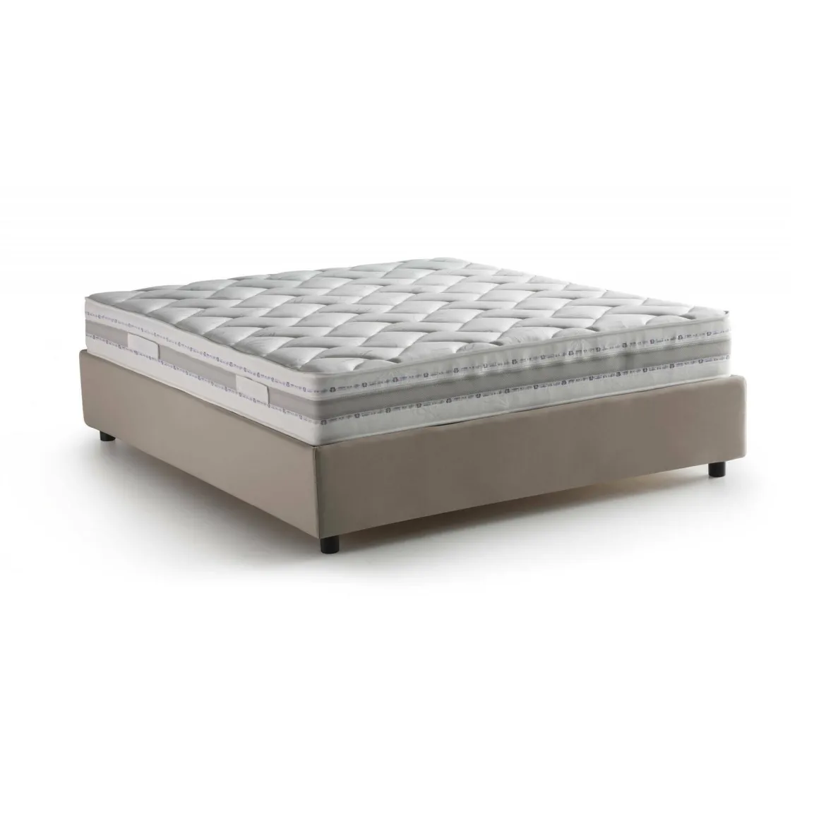 Letto matrimoniale contenitore tortora 175x205cm moderno - Andyymion