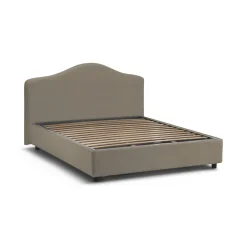 Letto matrimoniale contenitore tortora 175x205cm rivestimento lavabile - Anassimene