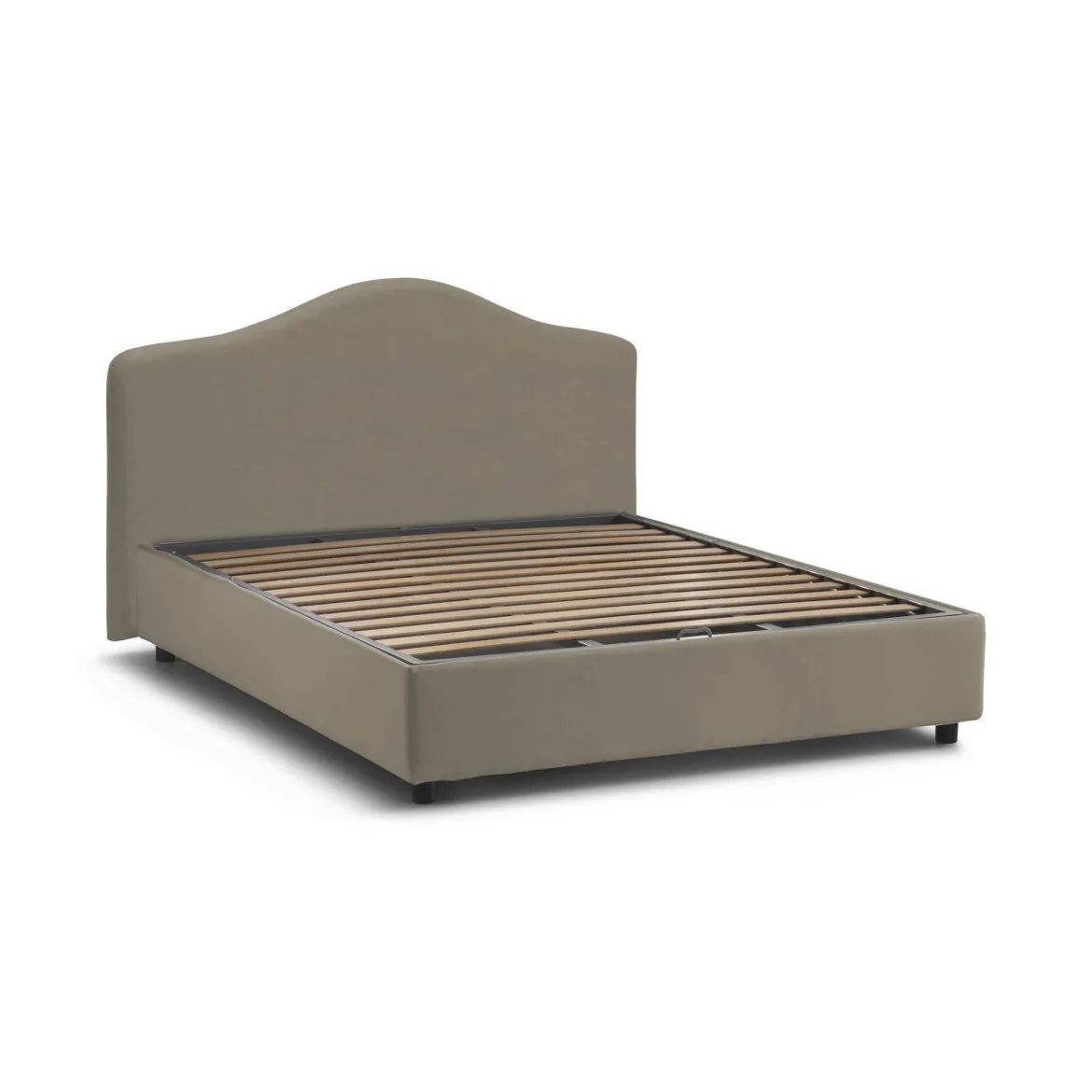 Letto matrimoniale contenitore tortora 175x205cm rivestimento lavabile - Anassimene
