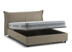 Letto matrimoniale contenitore tortora 175x215cm chic - Augite