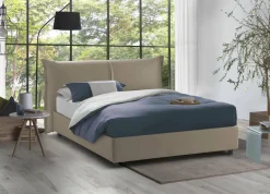 Letto matrimoniale contenitore tortora 175x215cm comodo - Aishia