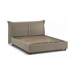 Letto matrimoniale contenitore tortora 175x215cm comodo - Aishia