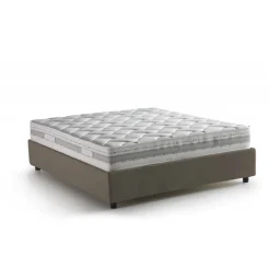Letto matrimoniale contenitore tortora 175x215cm compatto - Aluin