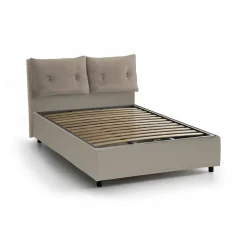 Letto matrimoniale contenitore tortora 175x215cm design - Arron