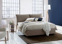 Letto matrimoniale contenitore tortora 175x215cm rete inclusa - Aris