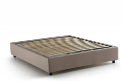 Letto matrimoniale contenitore tortora 175x215cm rivestimento lavabile - Alessander