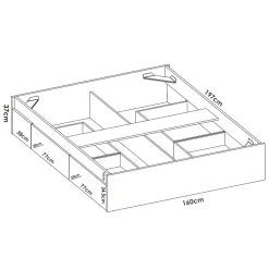 Letto matrimoniale economico bianco 205x266cm - Marika