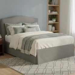 Letto Matrimoniale Grigio Cenere Sfoderabile Contenitore, Dimensione Materasso 160x200 cm - Argentina