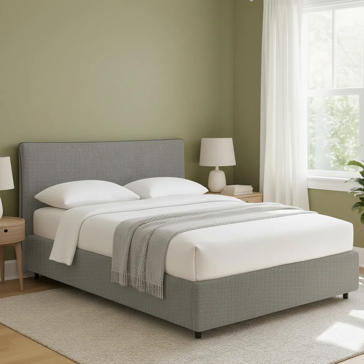 Letto Matrimoniale Grigio Cenere Sfoderabile Contenitore, Dimensione Materasso 160x200 cm - Rozzone