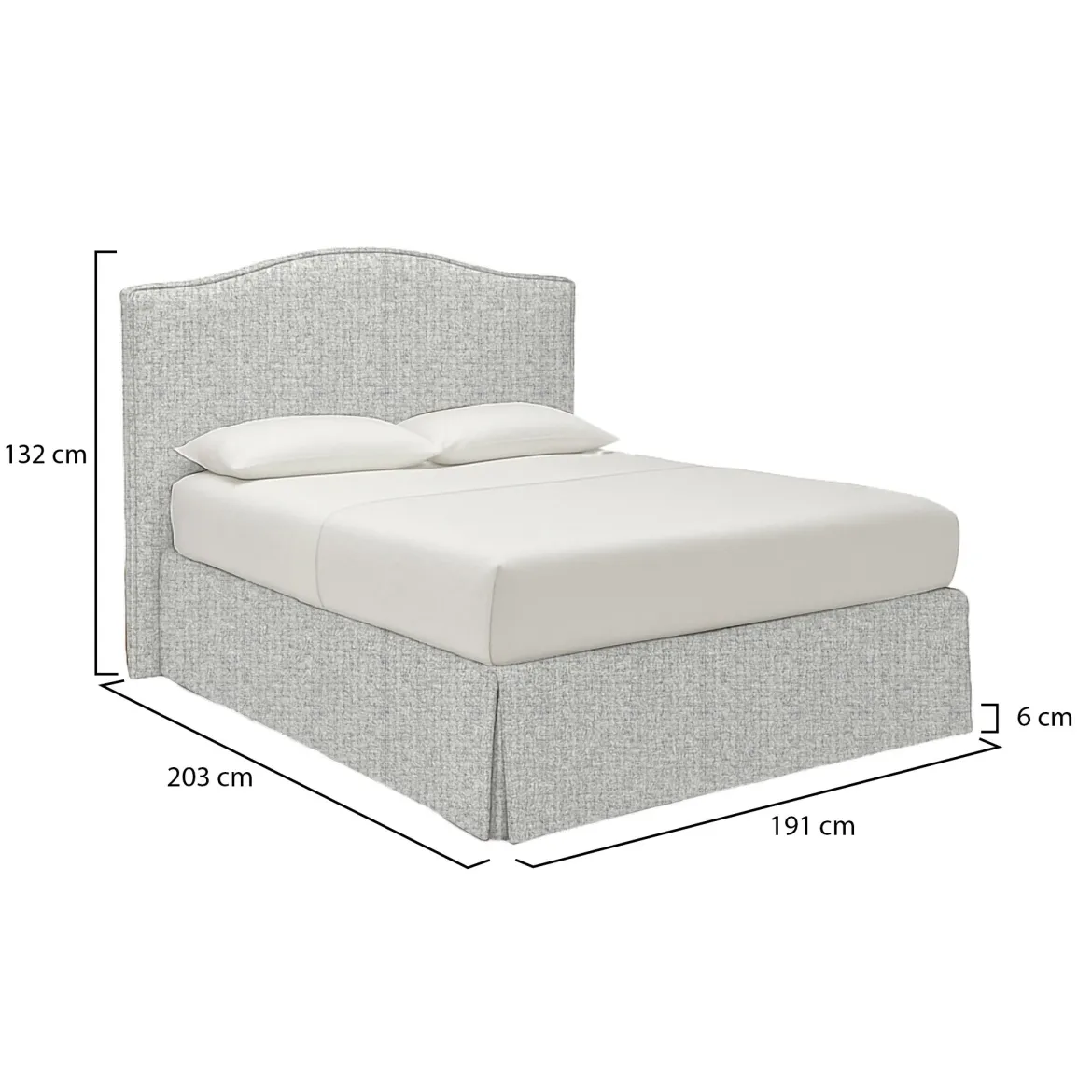 Letto Matrimoniale Grigio Chiaro Sfoderabile Contenitore, Dimensione Materasso 160x200 cm - Argentina