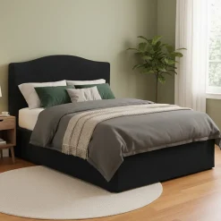 Letto Matrimoniale Grigio Scuro Sfoderabile Contenitore, Dimensione Materasso 160x200 cm - Orino
