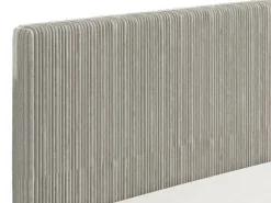 Letto Matrimoniale Grigio Tortora Testiera Imbottita Effetto Velluto Imbottito, Dimensione Materasso 180x200 cm - Ragogna