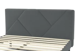 Letto matrimoniale grigio 169x204cm imbottito - Morpheus