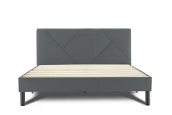 Letto matrimoniale grigio 169x204cm imbottito - Morpheus
