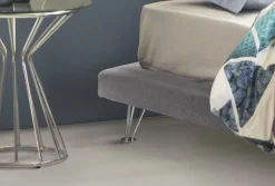 Letto matrimoniale grigio 170x205cm imbottito - Arbatrax