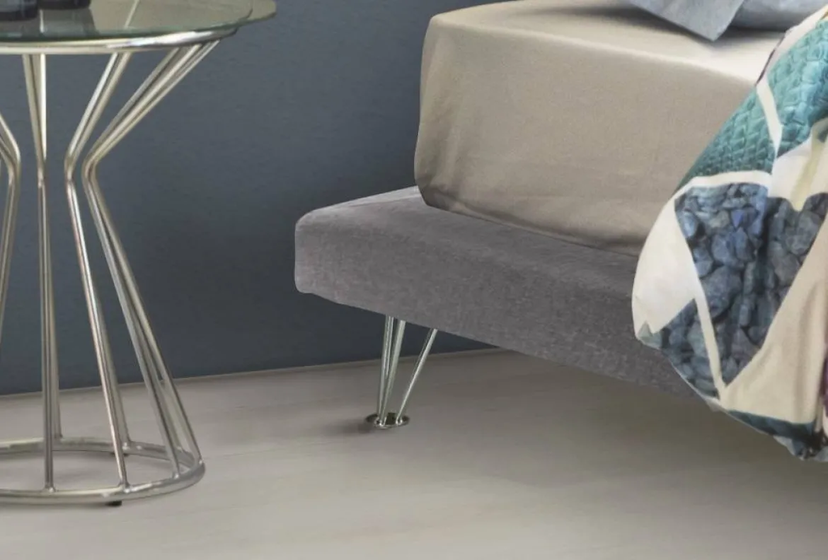 Letto matrimoniale grigio 170x205cm imbottito - Arbatrax