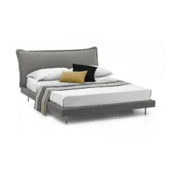 Letto matrimoniale grigio 180x210cm rete inclusa - Arcore