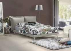 Letto matrimoniale grigio 199x210cm - Fusi