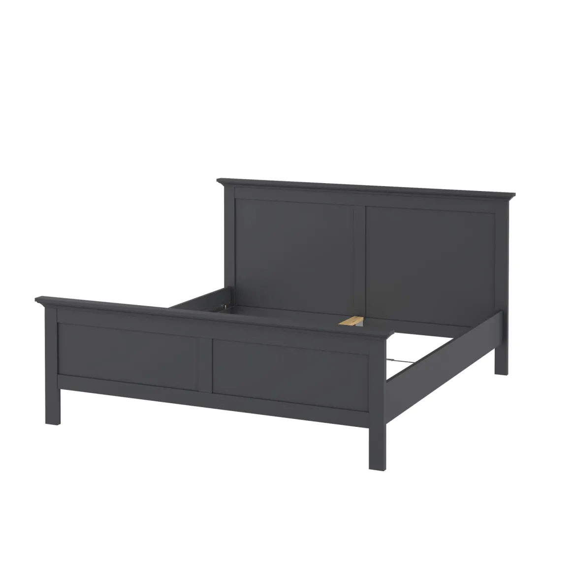 Letto matrimoniale grigio 199x210cm - Fusi