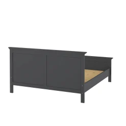 Letto matrimoniale grigio 199x210cm rete inclusa - Abies
