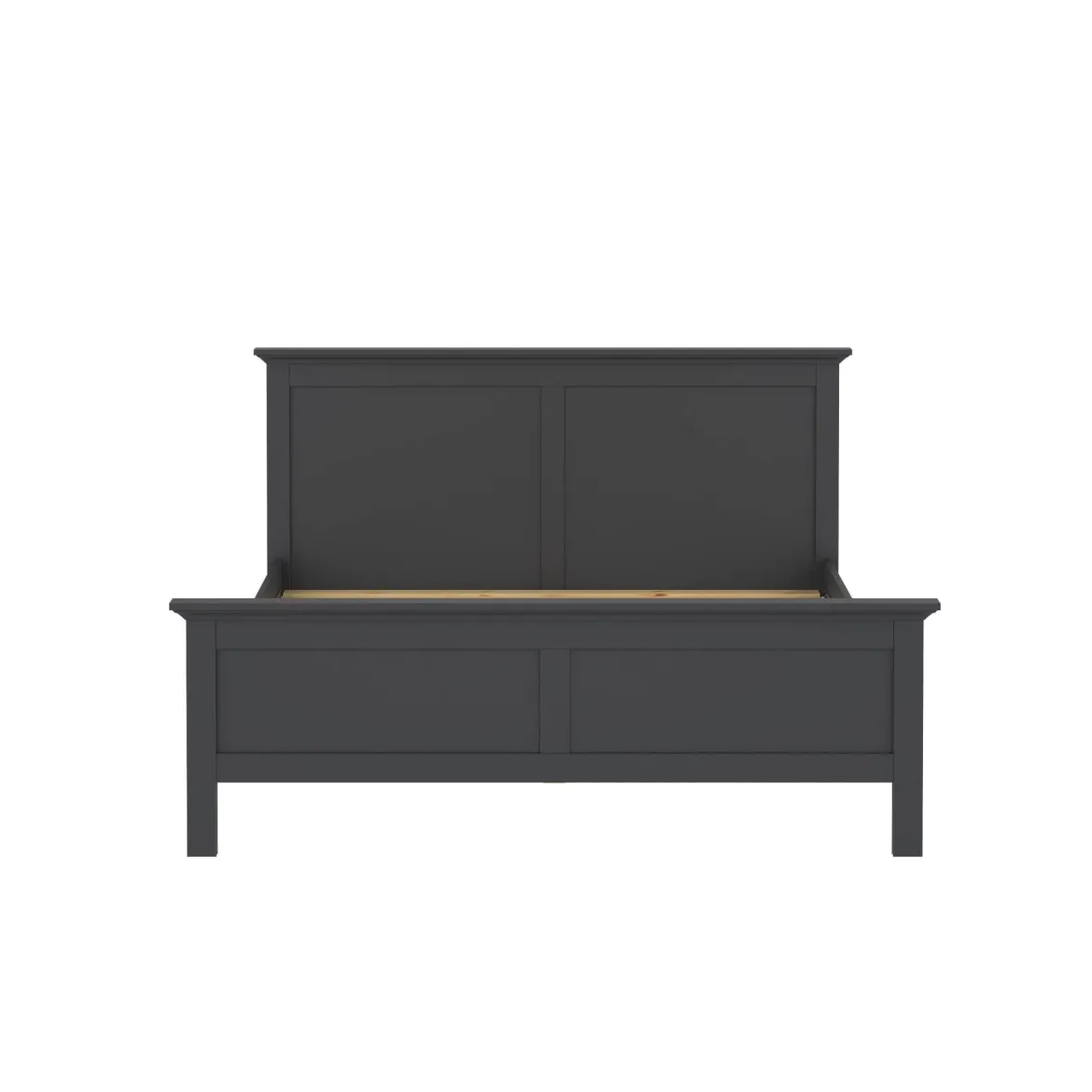 Letto matrimoniale grigio 199x210cm rete inclusa - Abies