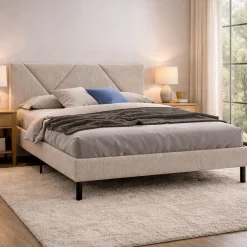 Letto matrimoniale Hypnos, 160x200 cm, Beige