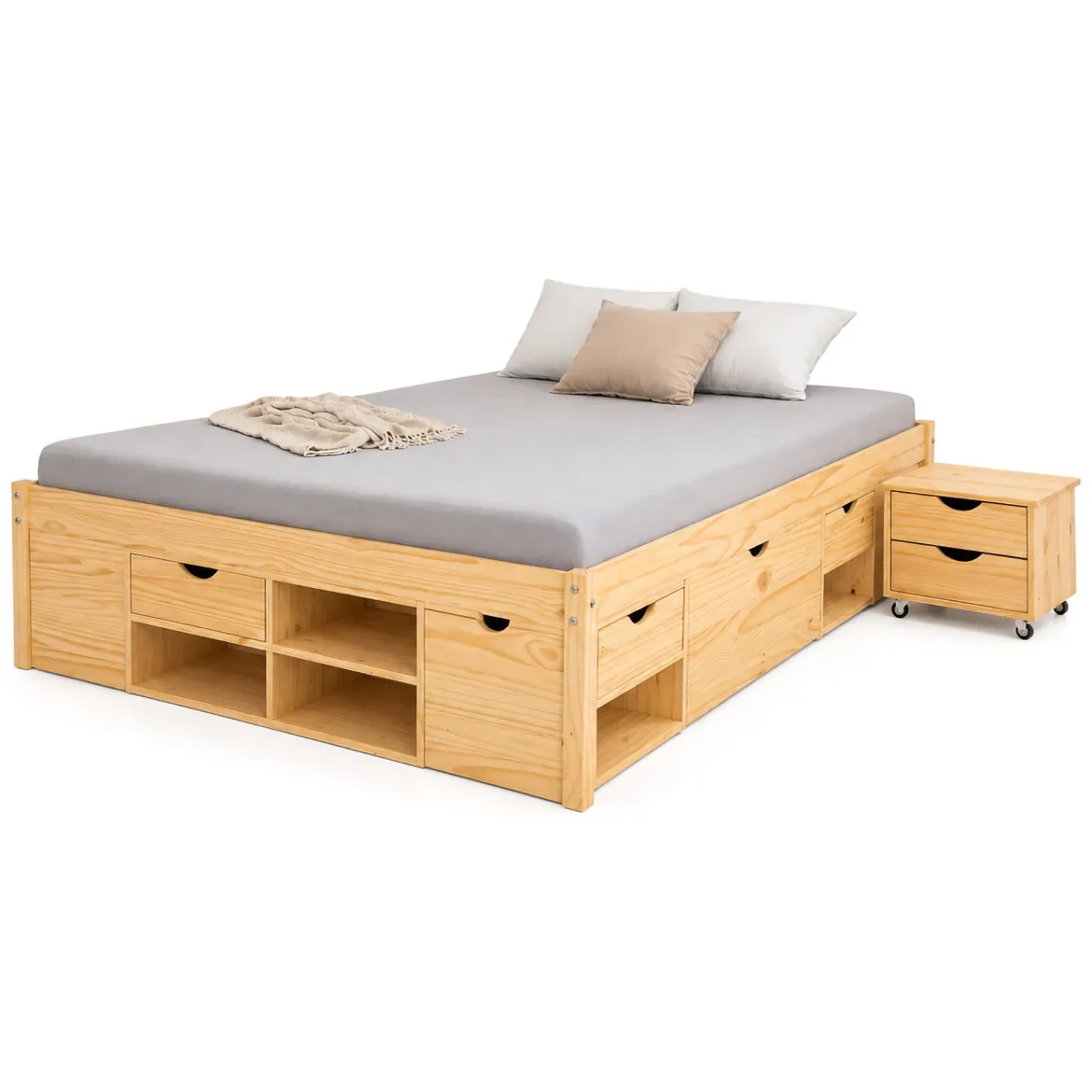 Letto Matrimoniale Marrone, - Ligosullo