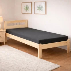 Letto Matrimoniale Marrone Rovere Nero Antracite Contenitore Dimensione Materasso 160x200 cm, 2 - Murlo