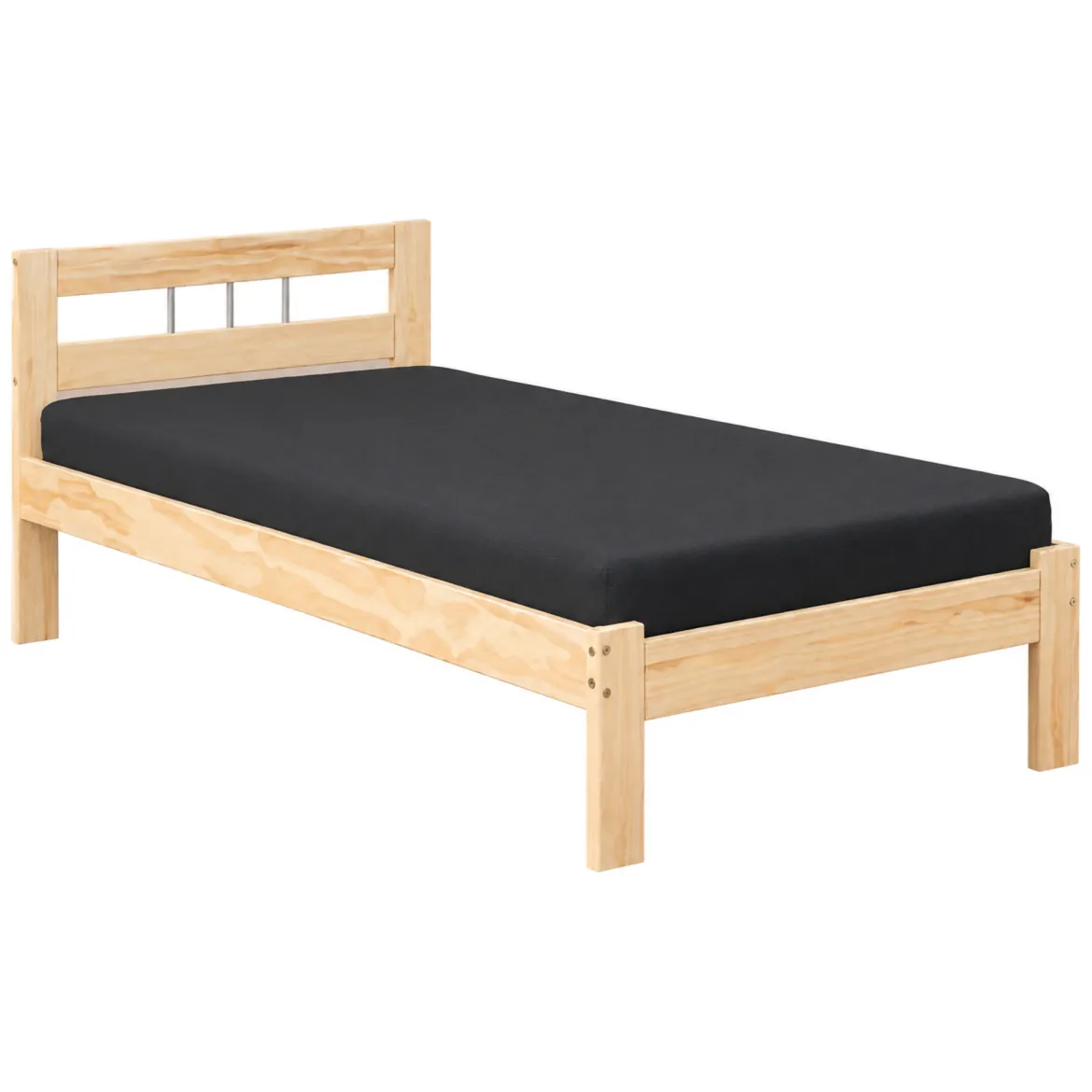 Letto Matrimoniale Marrone Rovere Nero Antracite Contenitore Dimensione Materasso 160x200 cm, 2 - Murlo