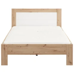 Letto Matrimoniale Marrone Rovere Nodi Dimensione Materasso 160x200 cm Peso Supportato 200 kg, Matrimoniale - Coazze