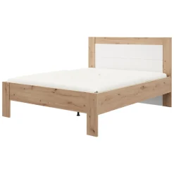 Letto Matrimoniale Marrone Rovere Nodi Dimensione Materasso 160x200 cm Peso Supportato 200 kg, Matrimoniale - Coazze