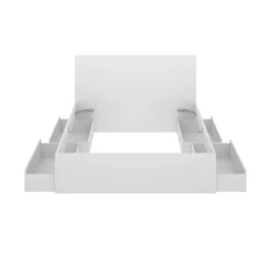 Letto matrimoniale moderno bianco 205x169cm compatto - Ignacio