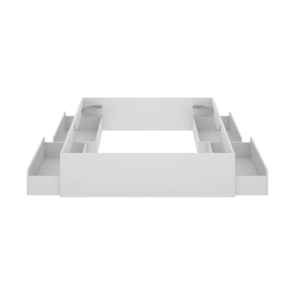 Letto matrimoniale moderno bianco 205x169cm robusto - Ferdie
