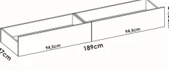 Letto matrimoniale moderno bianco 205x169cm robusto - Ferdie