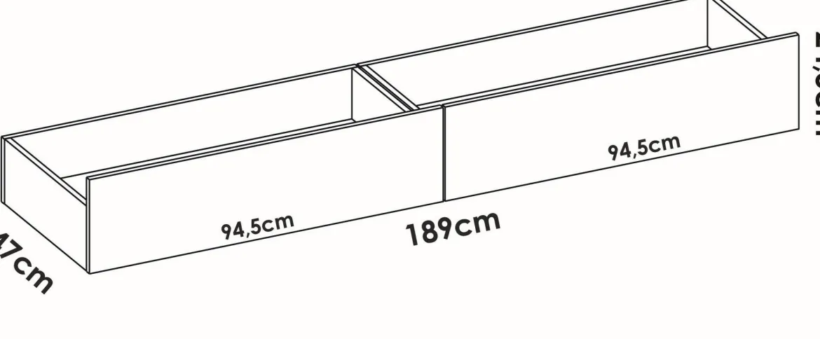 Letto matrimoniale moderno bianco 205x169cm robusto - Ferdie