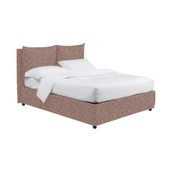 Letto Matrimoniale Rosa Antico Sfoderabile Contenitore, Dimensione Materasso 160x190 cm - Riesi