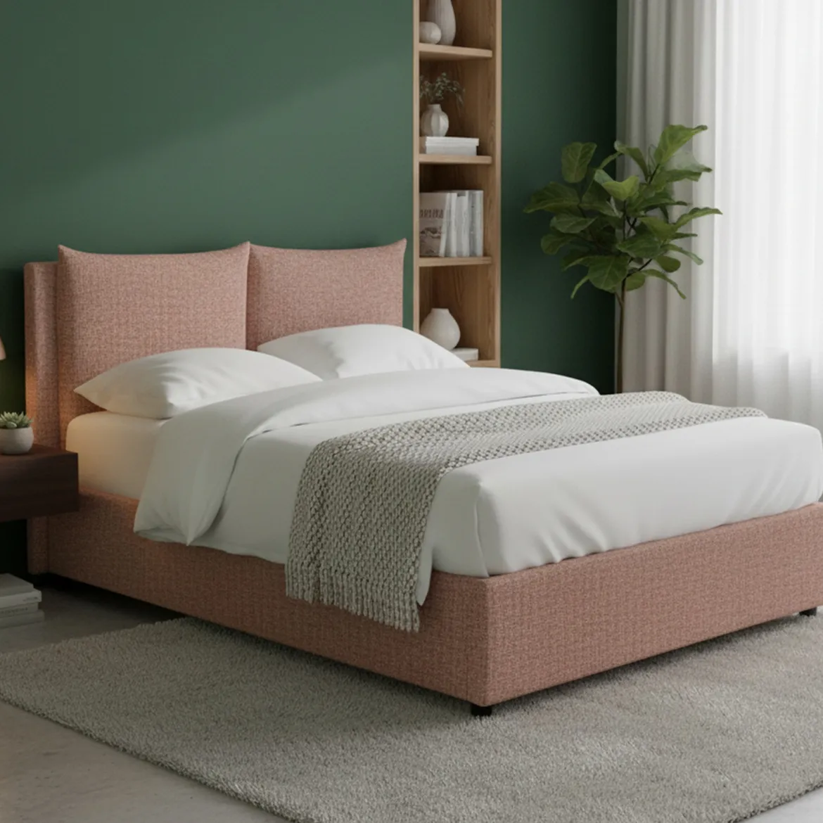 Letto Matrimoniale Rosa Sfoderabile Contenitore, Dimensione Materasso 160x200 cm - Frinco
