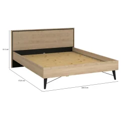 Letto matrimoniale rovere 192x206cm - Ghebbo