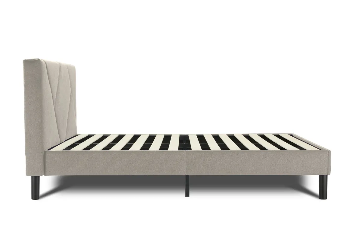 Letto matrimoniale tortora 169x204cm imbottito - Morpheus