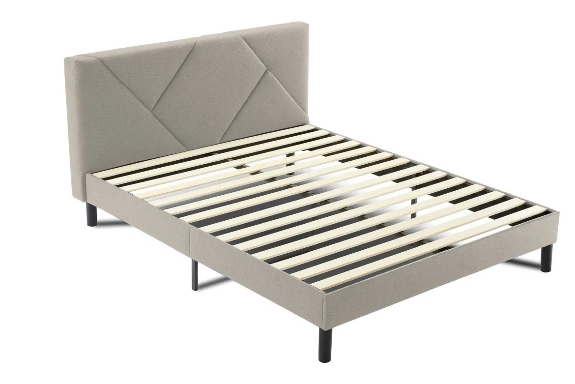 Letto matrimoniale tortora 169x204cm imbottito - Morpheus