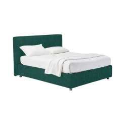 Letto Matrimoniale Verde Petrolio Sfoderabile Contenitore, Dimensione Materasso 160x200 cm - Lenta