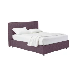 Letto Matrimoniale Viola Lilla Sfoderabile Contenitore, Dimensione Materasso 160x200 cm - Lenta