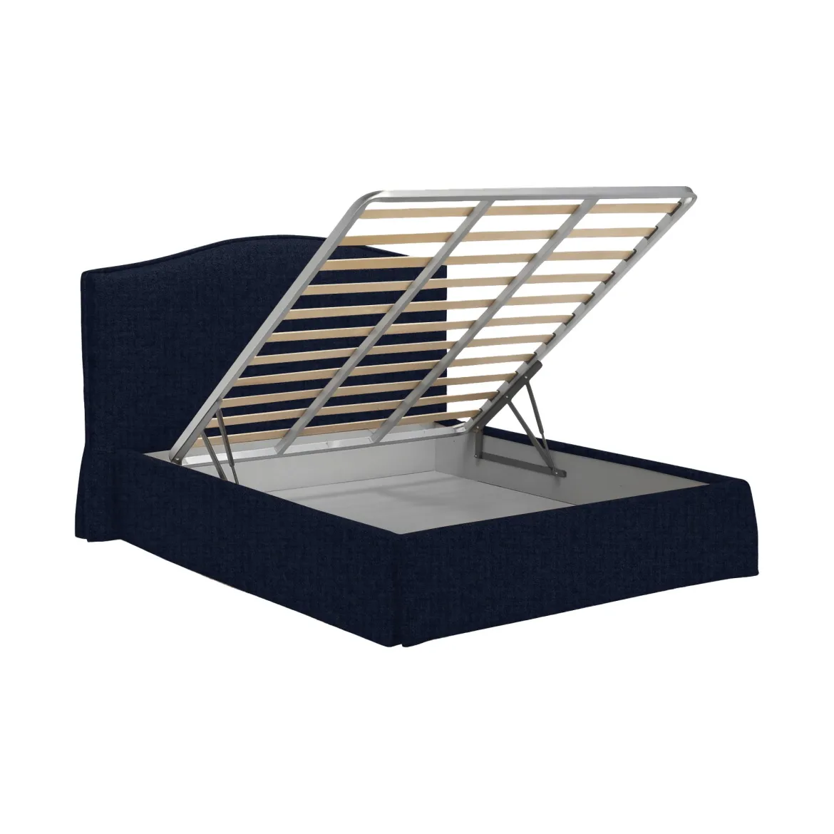 Letto Matrimoniale Viola Scuro Sfoderabile Contenitore, Dimensione Materasso 160x190 cm - Turania