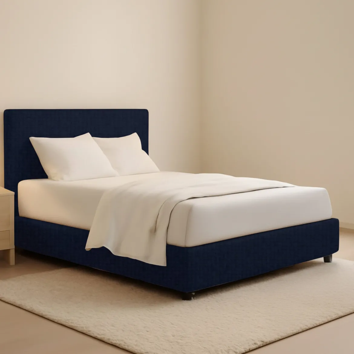 Letto Matrimoniale Viola Scuro Sfoderabile Contenitore, Dimensione Materasso 160x200 cm - Melilli