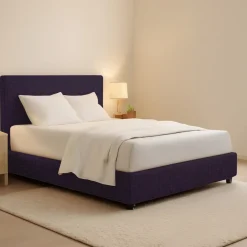 Letto Matrimoniale Viola Sfoderabile Contenitore, Dimensione Materasso 160x190 cm - Fasanella