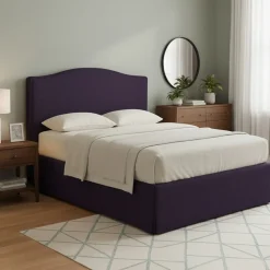 Letto Matrimoniale Viola Sfoderabile Contenitore, Dimensione Materasso 160x190 cm - Turania