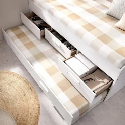 Letto per bambini 4 cassetti 194x95cm bianco - Aftro