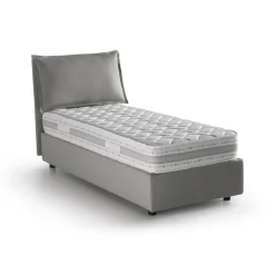 Letto 1 piazza con contenitore grigio 95x205cm chic - Aren